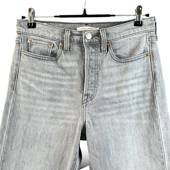 Levi's Wedgie Fit Straight Jeans Womes Sz 28 Smoky Skies High-Rise Big 'E' Denim - Picture 4 of 14